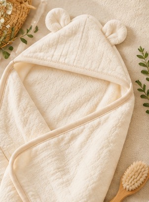 Demo hooded baby towel photograph